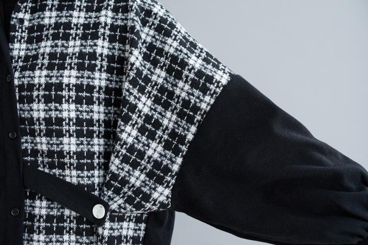Women Plus Sizes Plaid Loose Long Sleeves Shirts