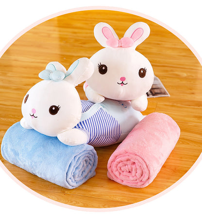 Rabbit Design Pillow and Blankets Sets