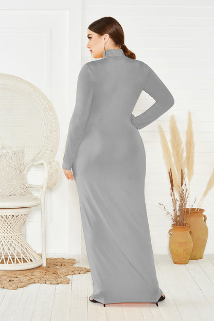 Elegant Turtleneck Plus Sizes Dresses
