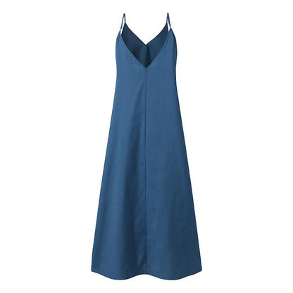 Plus Sizes Sexy Backless Loose Long Dresses-STYLEGOING