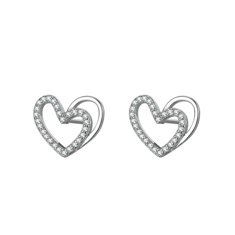 Cute Double Sweetheart Design Earrings for Women