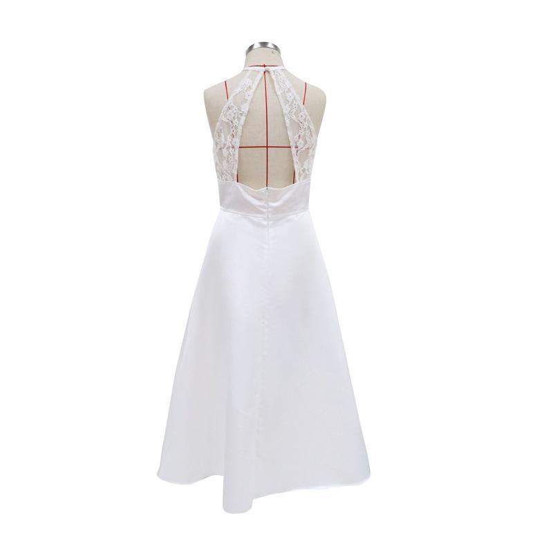 Women Halter Slim Waist Midi Dresses-STYLEGOING