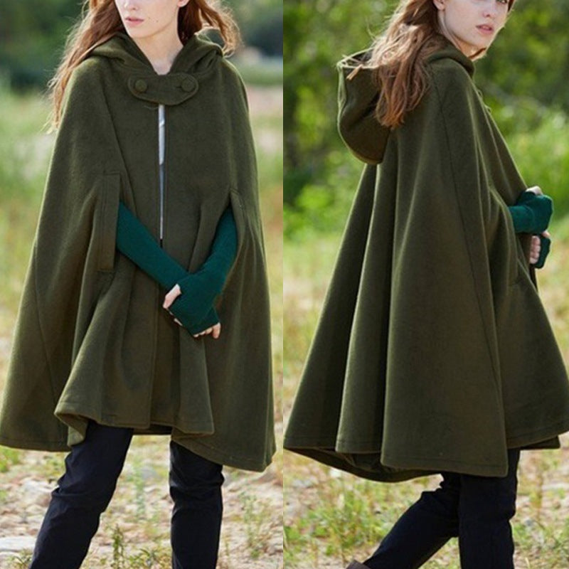Women Loose Hoodies Cape Tops