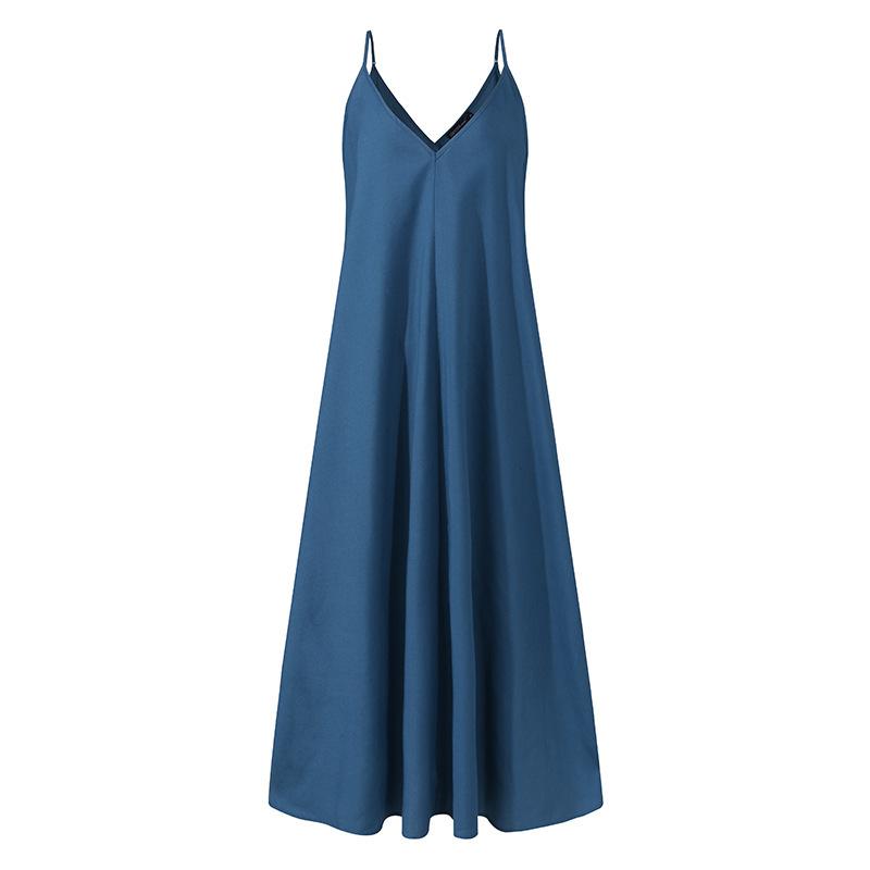 Plus Sizes Sexy Backless Loose Long Dresses-STYLEGOING