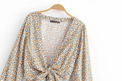Women Bohemia Bottom Lace Top Blouses-STYLEGOING
