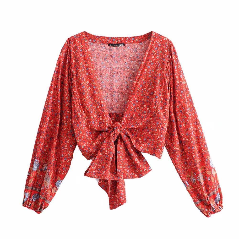 Women Bohemia Bottom Lace Top Blouses-STYLEGOING