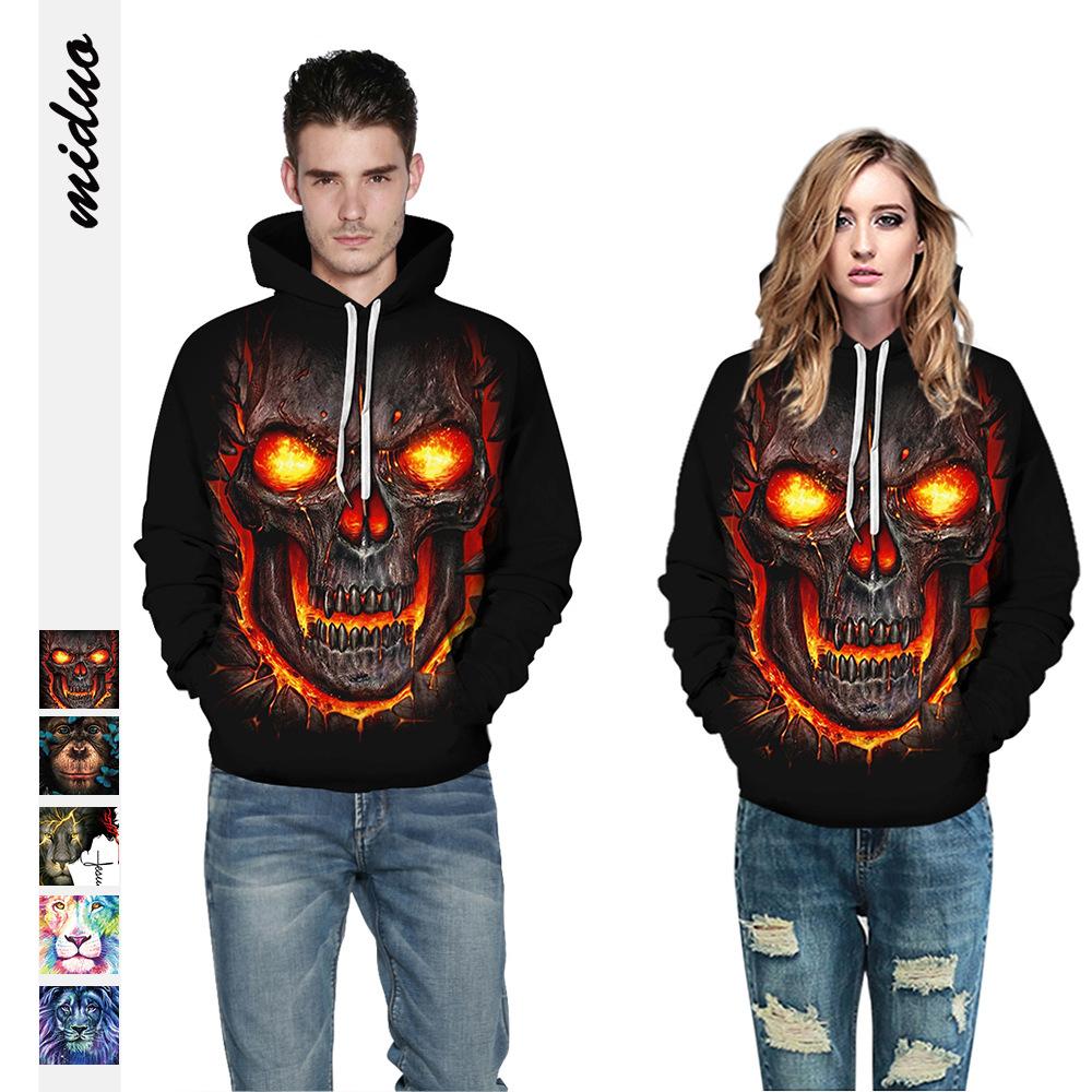 Halloween Skeleton 3D Print Fall Pullover Hoodies-STYLEGOING