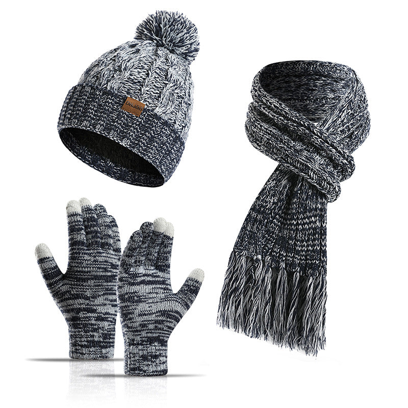 Women Winter Kntiting Colorful Hats&scarfs Sets