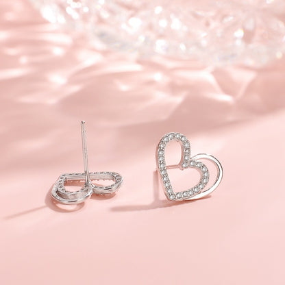 Cute Double Sweetheart Design Earrings for Women