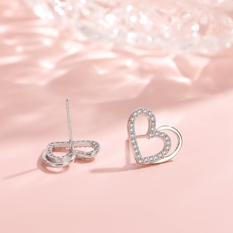 Cute Double Sweetheart Design Earrings for Women