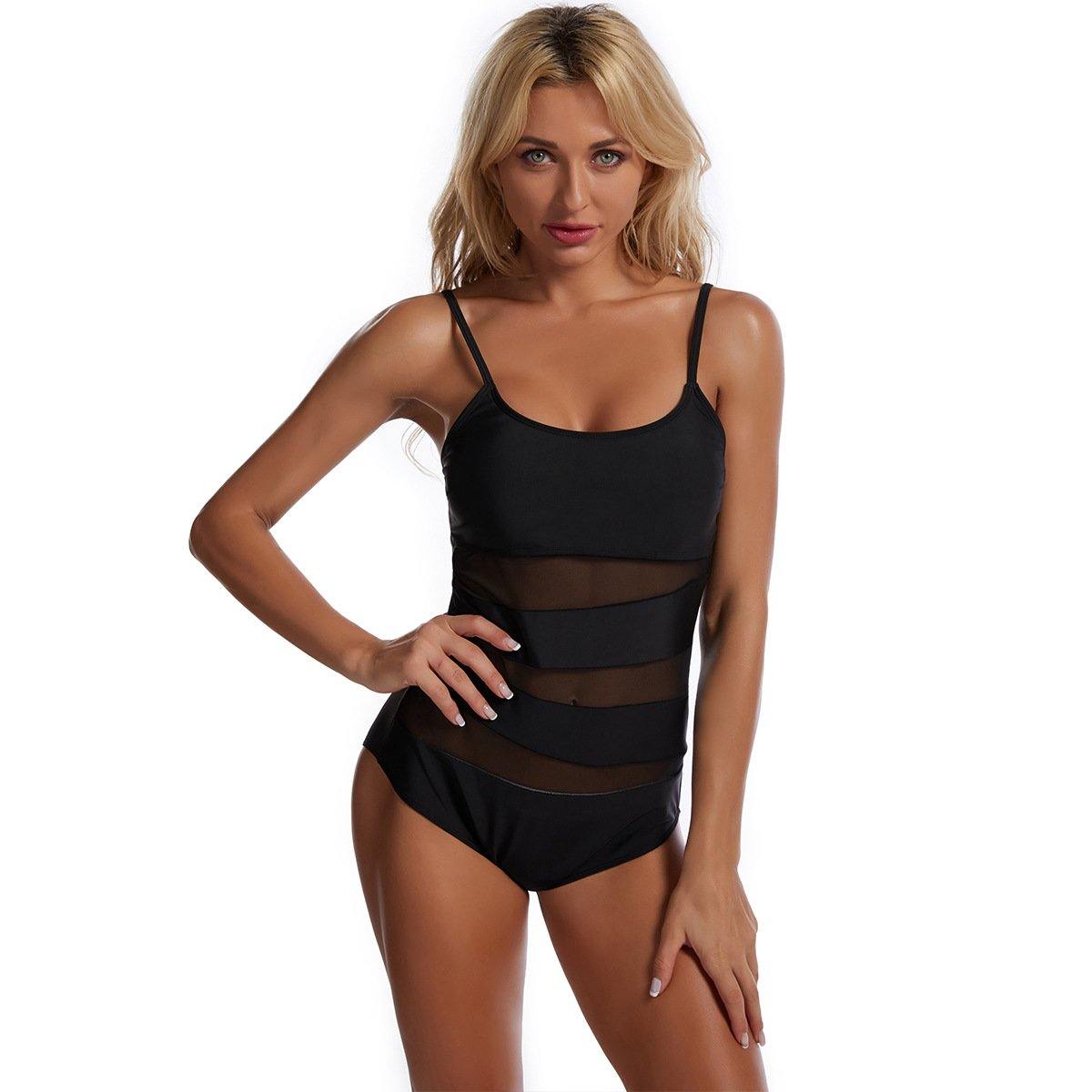 Women Summer One Piece Net Beach Swimsuits-STYLEGOING