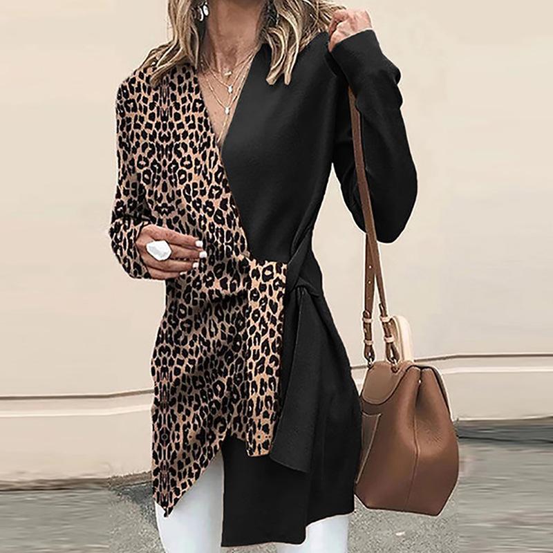 Classy Leopard Casual Blazer Overcoat-STYLEGOING