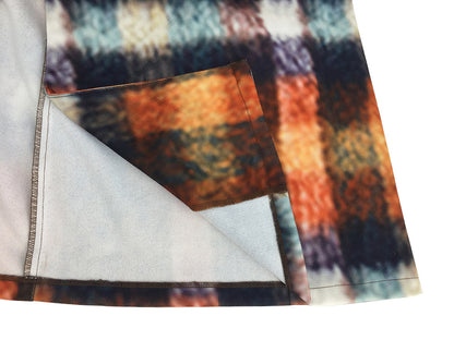Women Plaid Long Overcoat