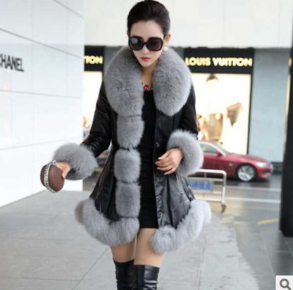 Luxury Designed Artificial Fox Fur Warm Thick for Women