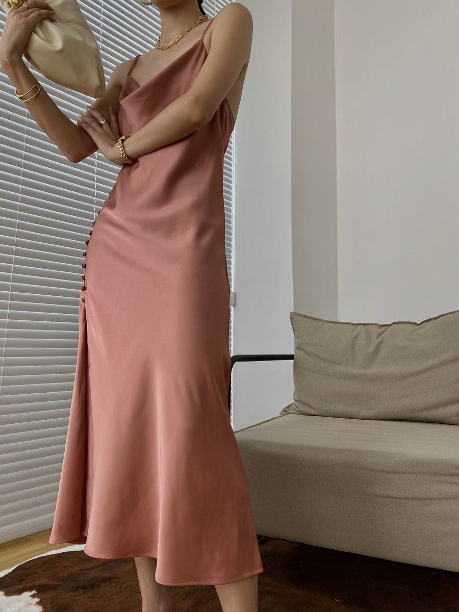 Sexy Designed Luxury Satin Sleeveless Party Dresses