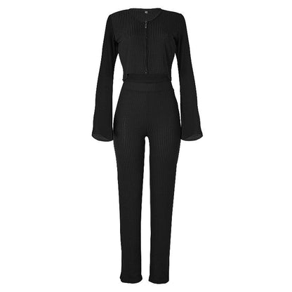 Leisure Long Sleeves Sexy Knitting Outfits-STYLEGOING