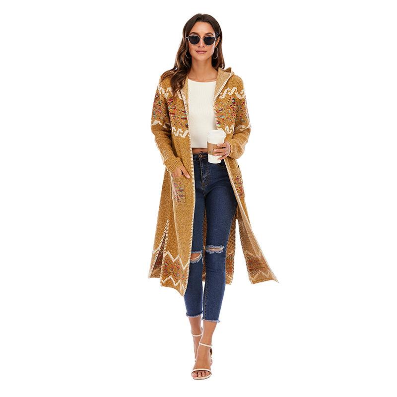 Vintage Colorful Knitiing Floral Women Cardigans-STYLEGOING