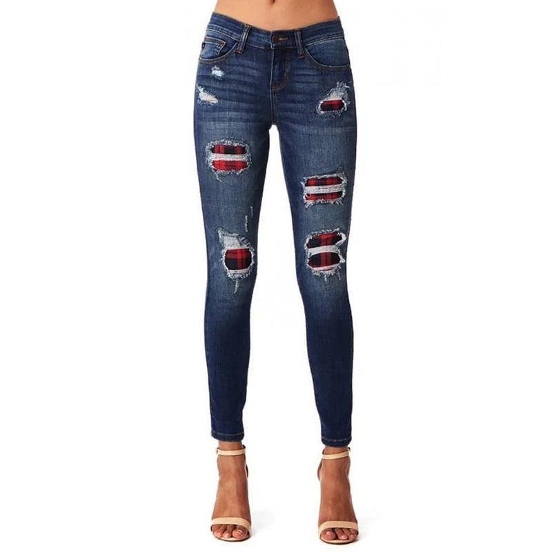 Hot Selling Leopard Sheath Jean Pants-STYLEGOING