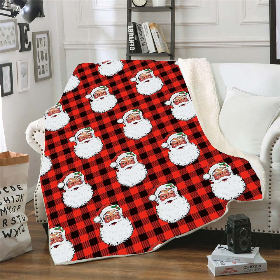 Double Thick Warm Throw Blankets for Christmas