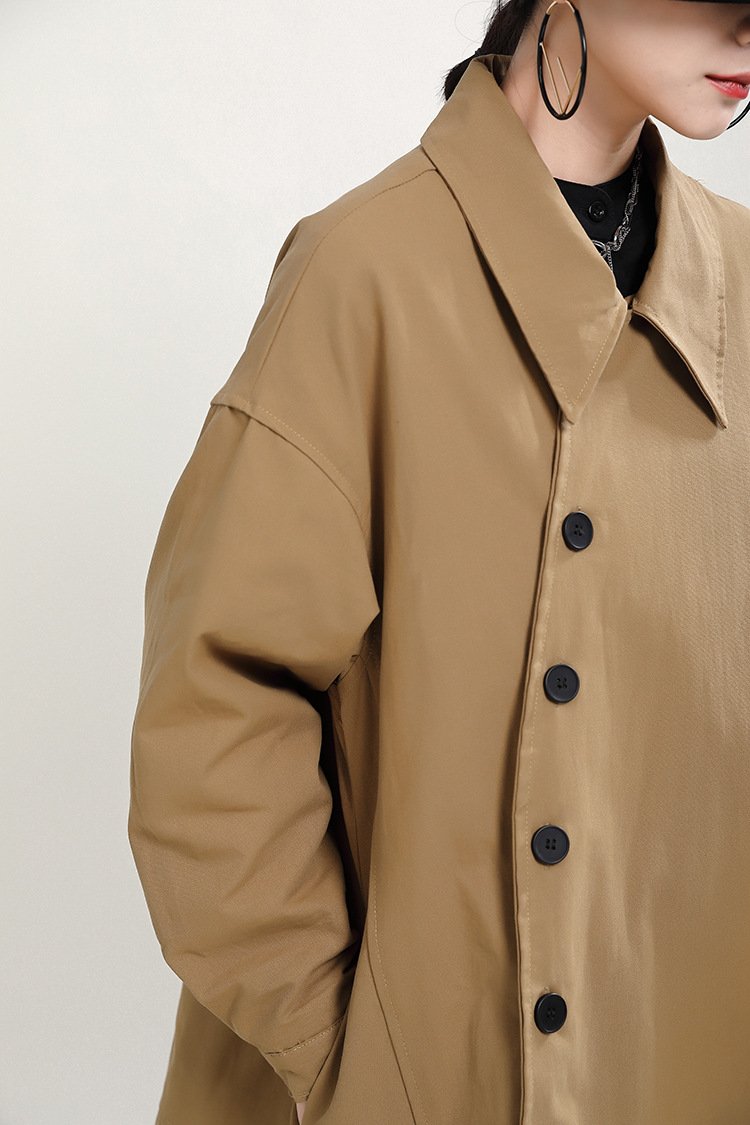 Women Irregular Winter Thicken Overcoat