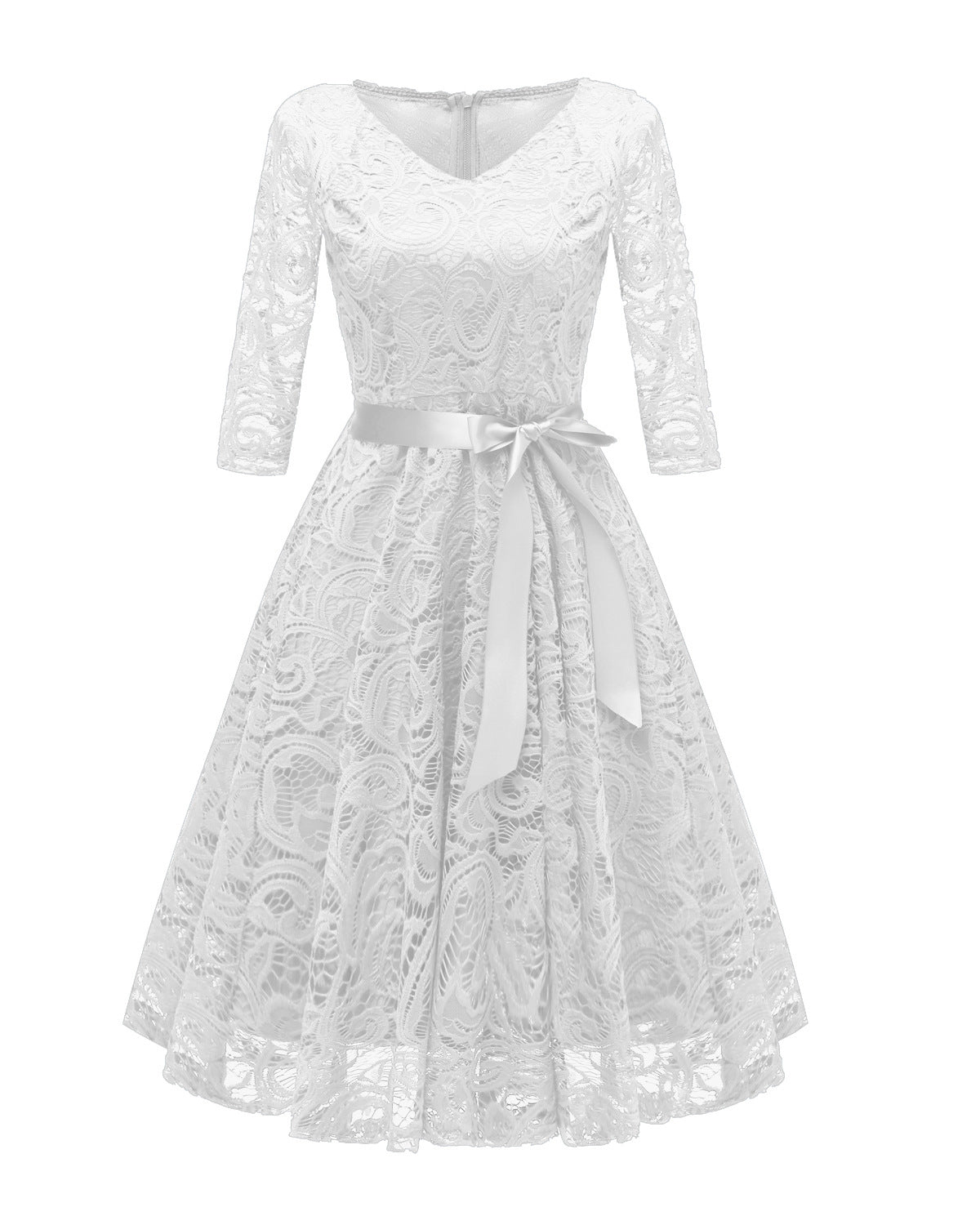 Elegant Long Sleeves Lace Dresses