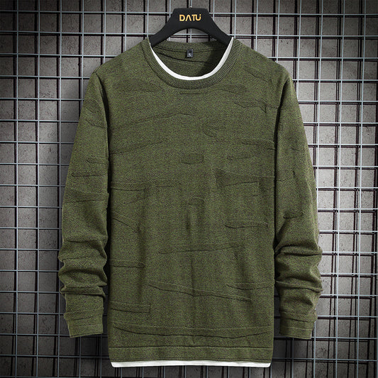 Casual Round Neck Knitted Sweaters for Men