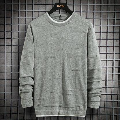 Casual Round Neck Knitted Sweaters for Men