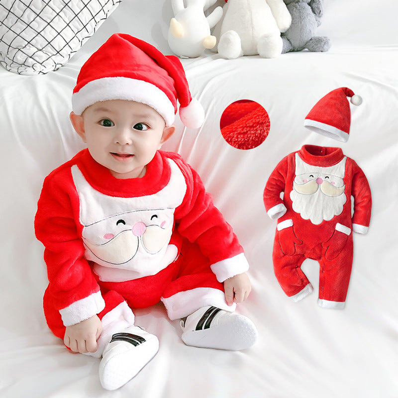 Merry Christmas Winter Velvet Suits for Baby