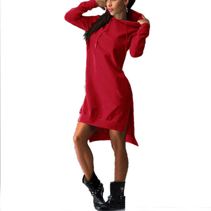 Women Autumn Long Sleeves Hoody Dresses-STYLEGOING