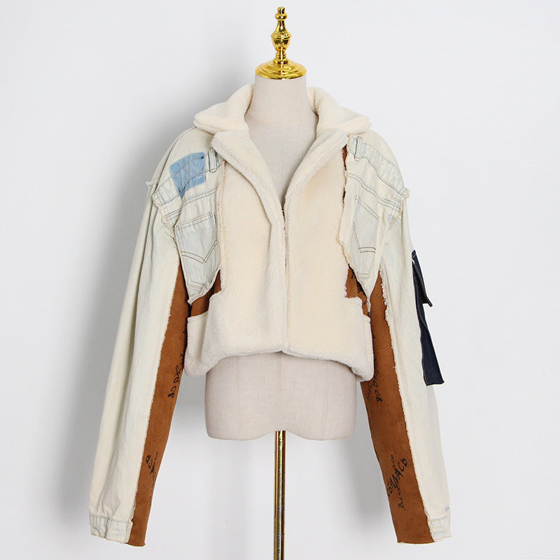 Luxury Hip Hop Sherpa Jacket Coats for Women