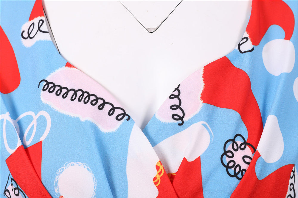 Merry Christmas Short Sleeves Dresses