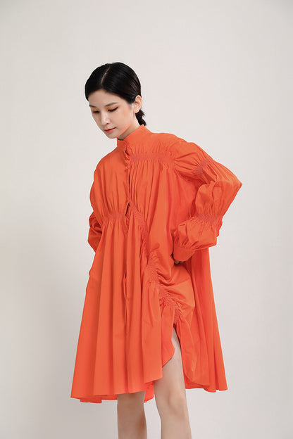 Designed Women Irregular Puff Sleeves Dresses