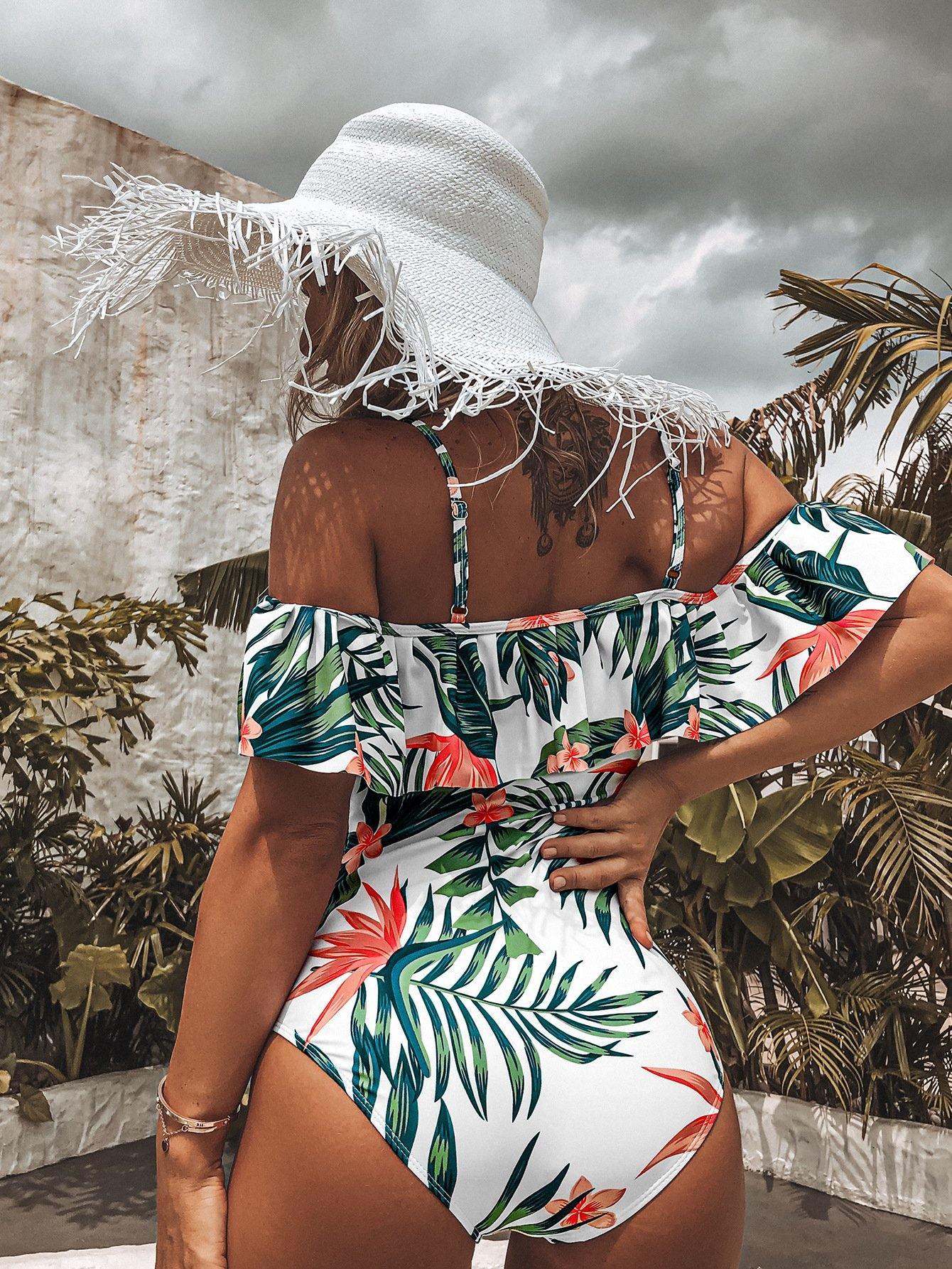 Summer Women One Shoulder One Piece Swimwear-STYLEGOING