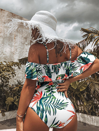 Summer Women One Shoulder One Piece Swimwear-STYLEGOING