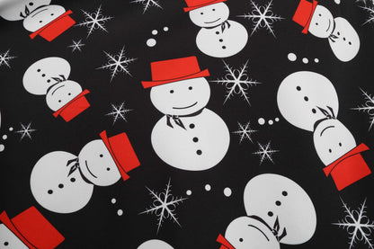 Women Christmas Snowman Slong Sleeves Winter Dresses-STYLEGOING