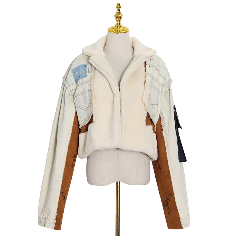 Luxury Hip Hop Sherpa Jacket Coats for Women