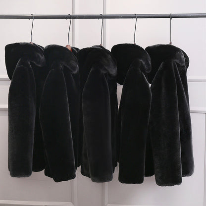 Warm Winter Artificial Fur Plus Sizes Overcoats for Men