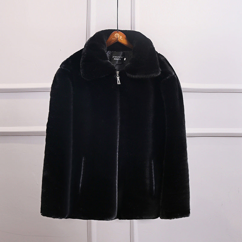 Warm Winter Artificial Fur Plus Sizes Overcoats for Men