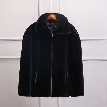 Warm Winter Artificial Fur Plus Sizes Overcoats for Men