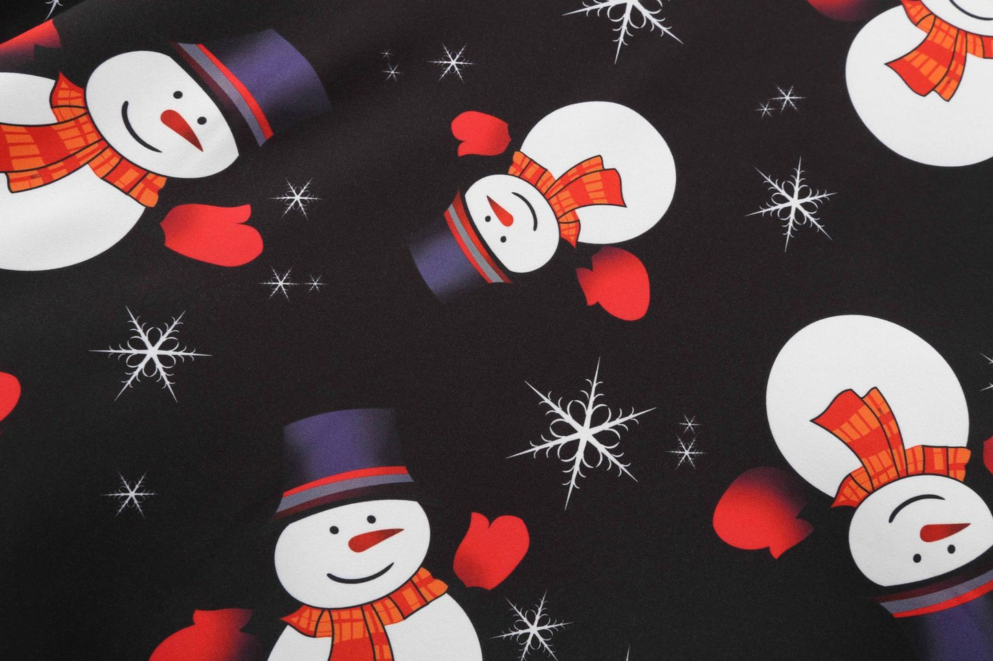 Women Vintage Christmas Snowmen Slim Waist Dresses-STYLEGOING