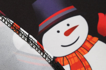 Women Vintage Christmas Snowmen Slim Waist Dresses-STYLEGOING