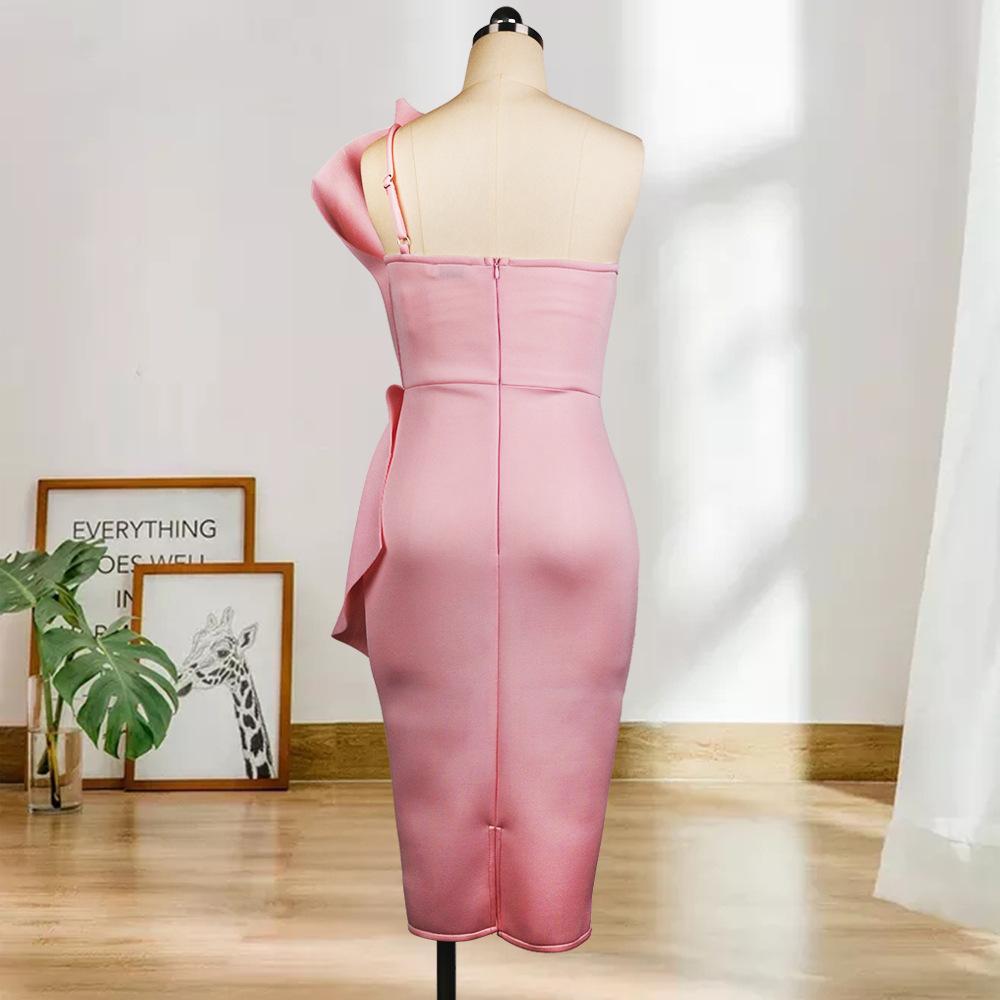 Women Sexy Strapless Ruffled Dresses-STYLEGOING