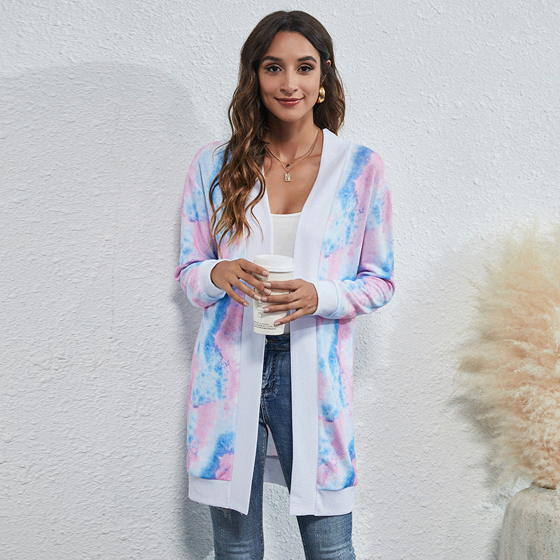 Casual Leopard Design Knitted Coats for Women