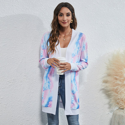 Casual Leopard Design Knitted Coats for Women
