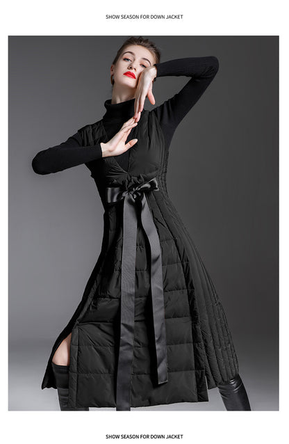 Sleeveless Winter Long Down Vest for Women