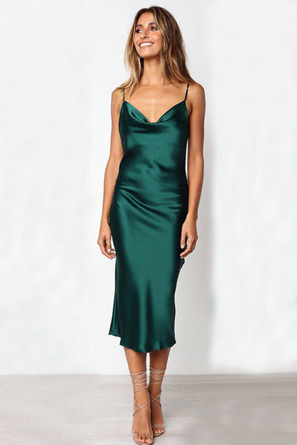 Sexy Satin Halter Home Wear Dresses