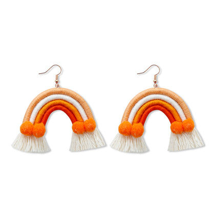 Christmas Design Boho Woven Tassel Earrings