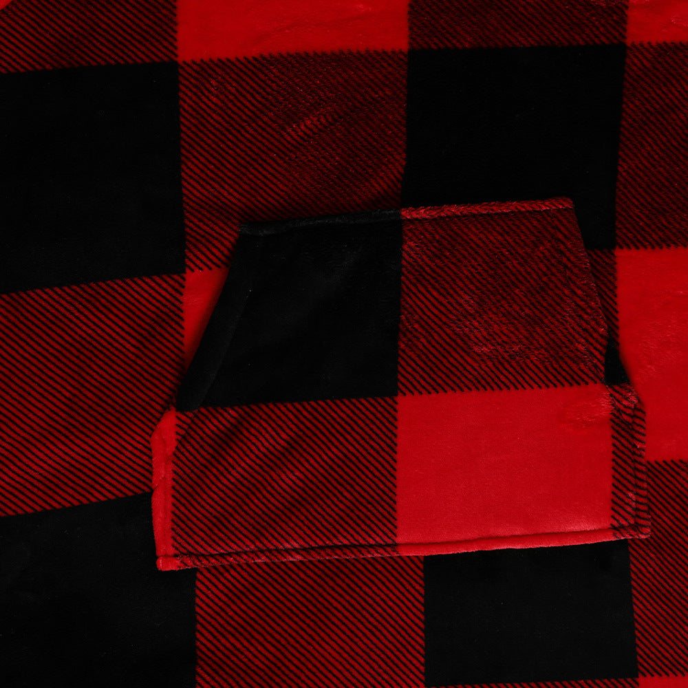 Fashion Fleece Cozy Pullover Long TV Blanket for Lazy People