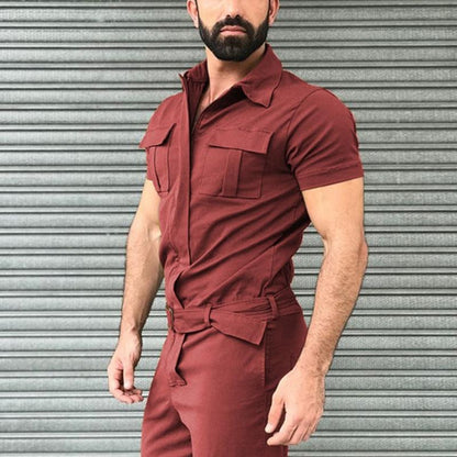 Leisure Slim Waist Overall Jumpsuits for Men-STYLEGOING