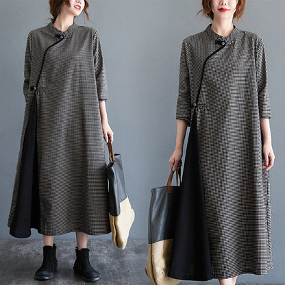 Traditional Chinese Style Plus Sizes Fall Cheongsam Dresses